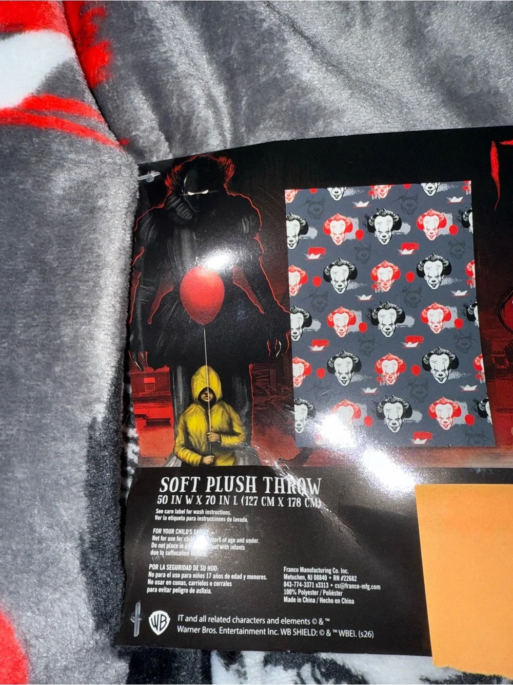 Halloween IT Pennywise Super Soft Plush Throw Blanket